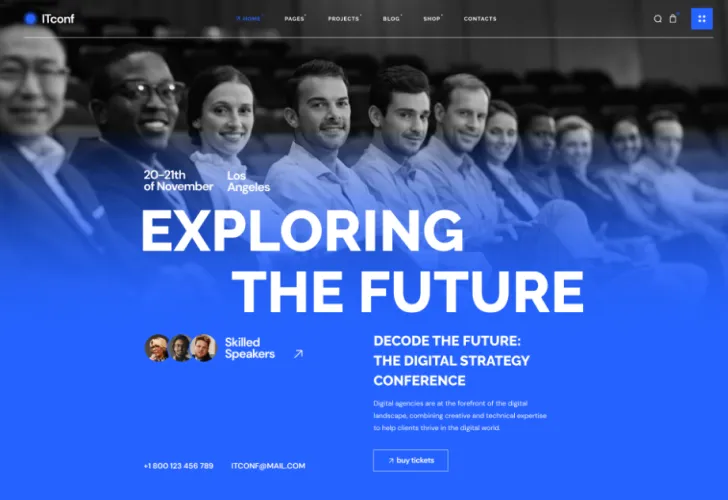 Professional WordPress theme design example