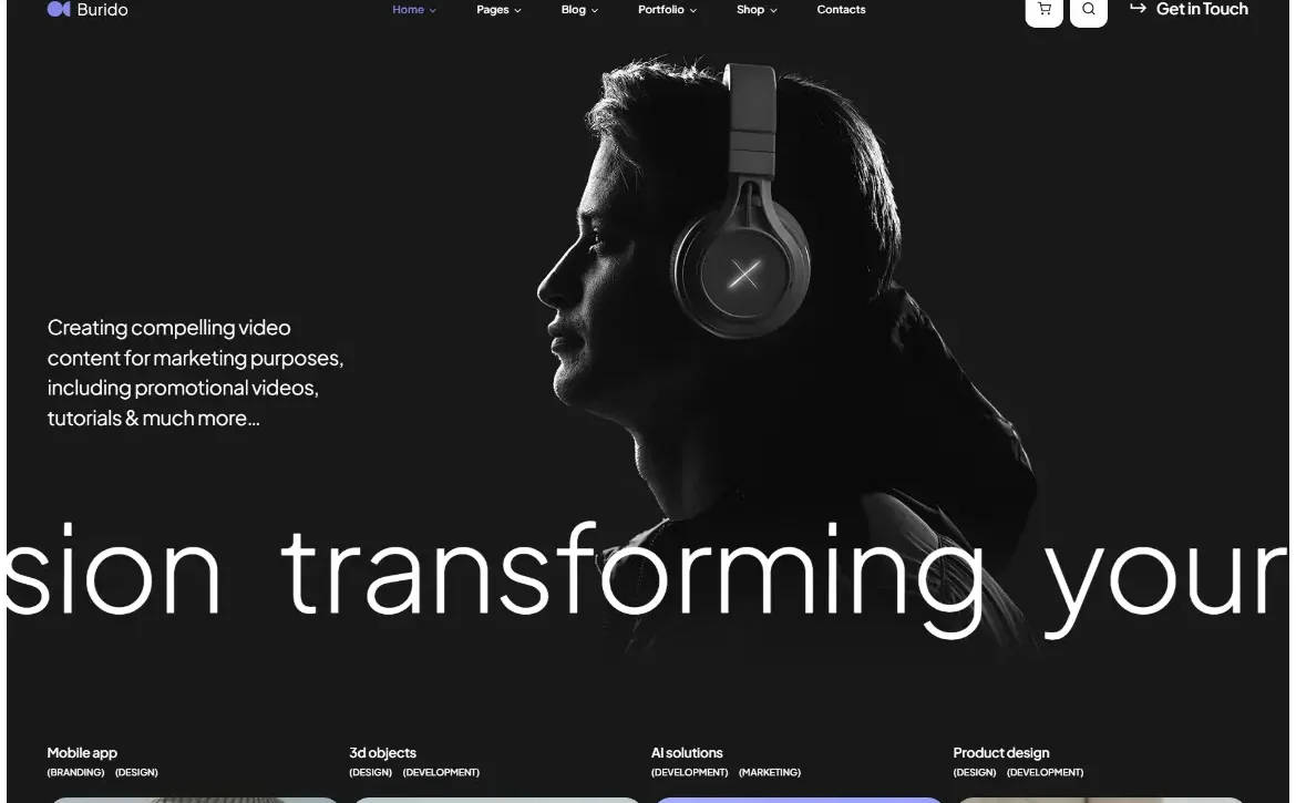 Burido – Digital transformation WordPress Theme