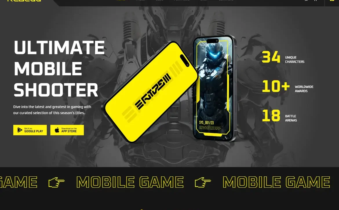 Rebell – Mobile shooter game WordPress Theme
