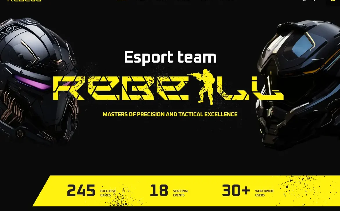 Rebell – Esports team profile WordPress Theme