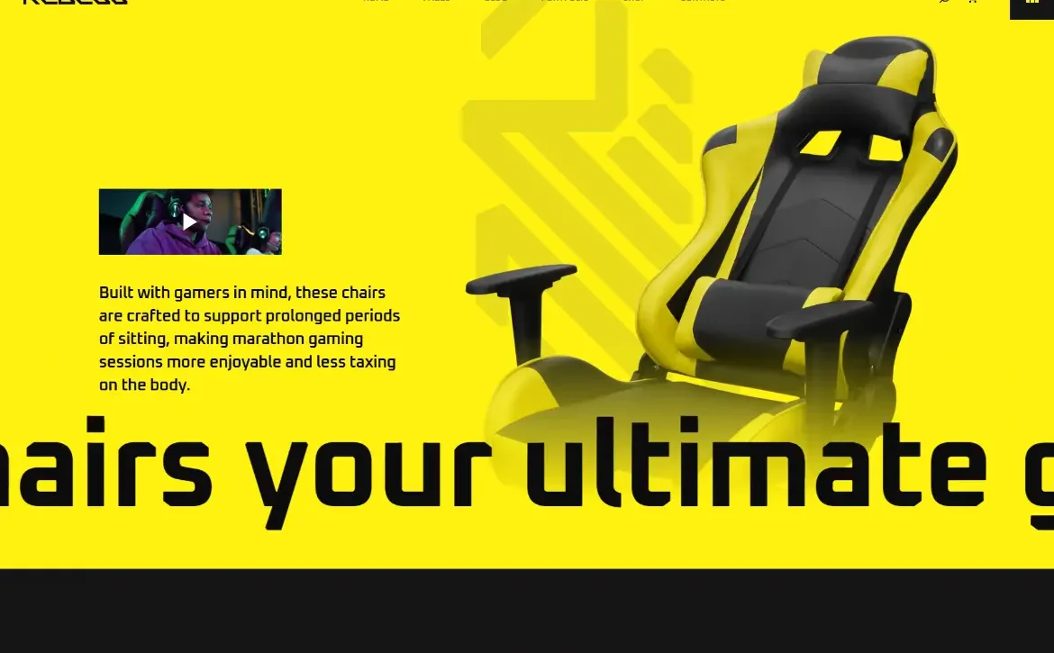 Rebell – Gaming chairs product WordPress Theme