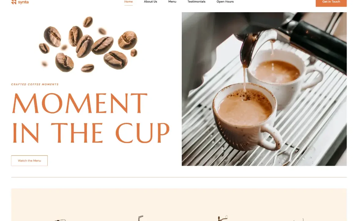 Synta – Coffee shop WordPress Theme