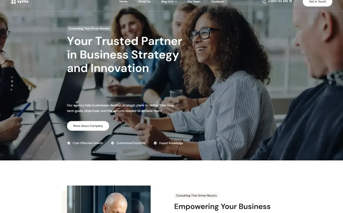 Synta – Business strategy consulting WordPress Theme
