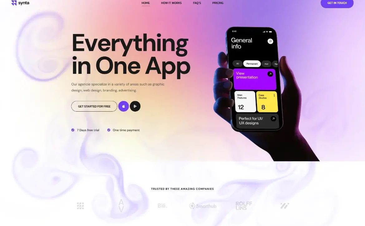 Synta – Mobile app all-in-one WordPress Theme