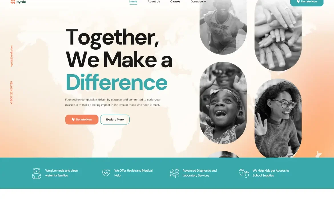 Synta – Charity making a difference WordPress Theme