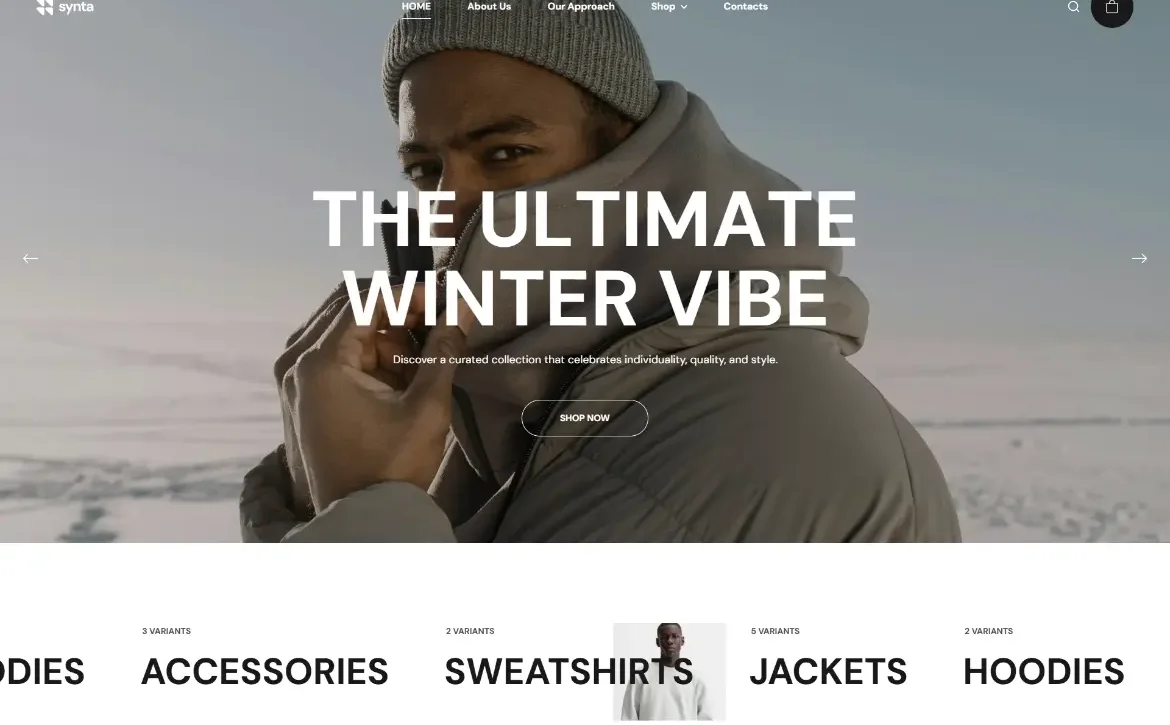Synta – Winter fashion clothing WordPress Theme