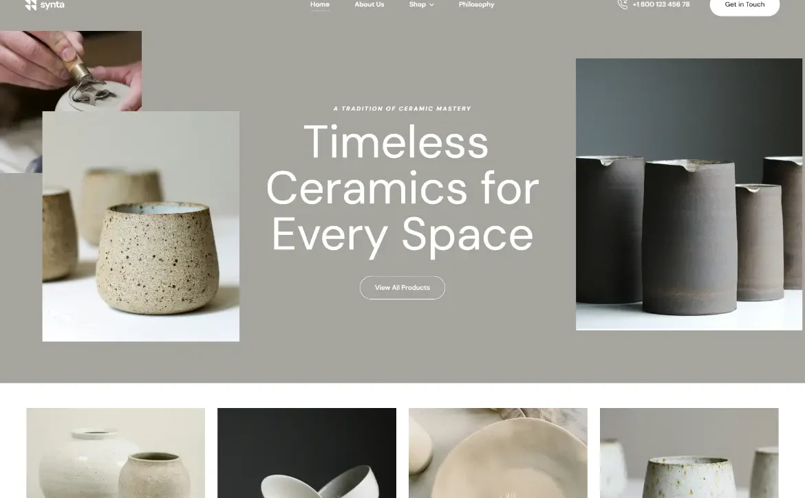 Synta – Ceramics shop WordPress Theme