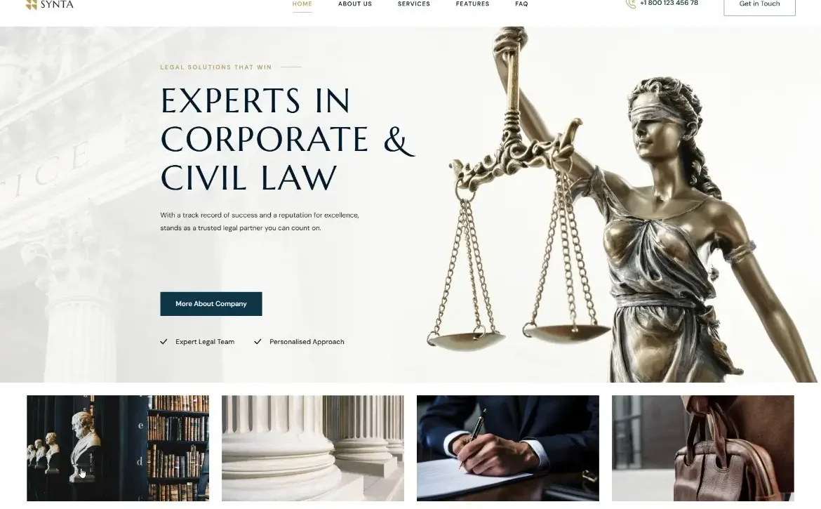 Synta – Corporate and civil law WordPress Theme