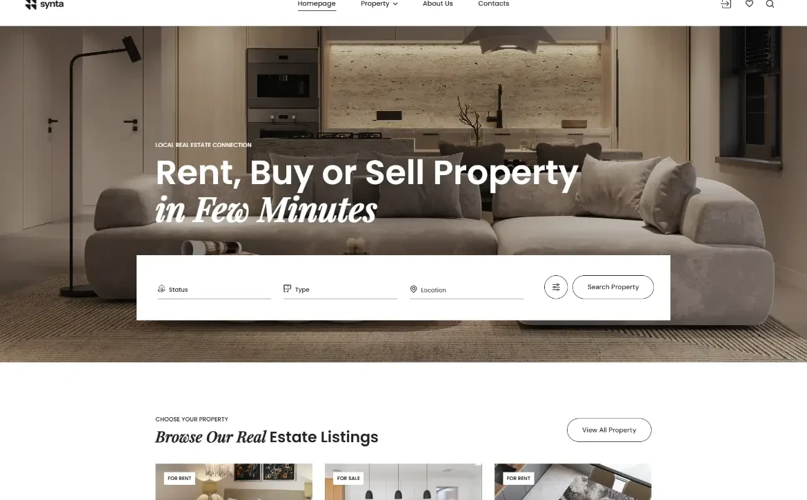 Synta – Real estate property WordPress Theme