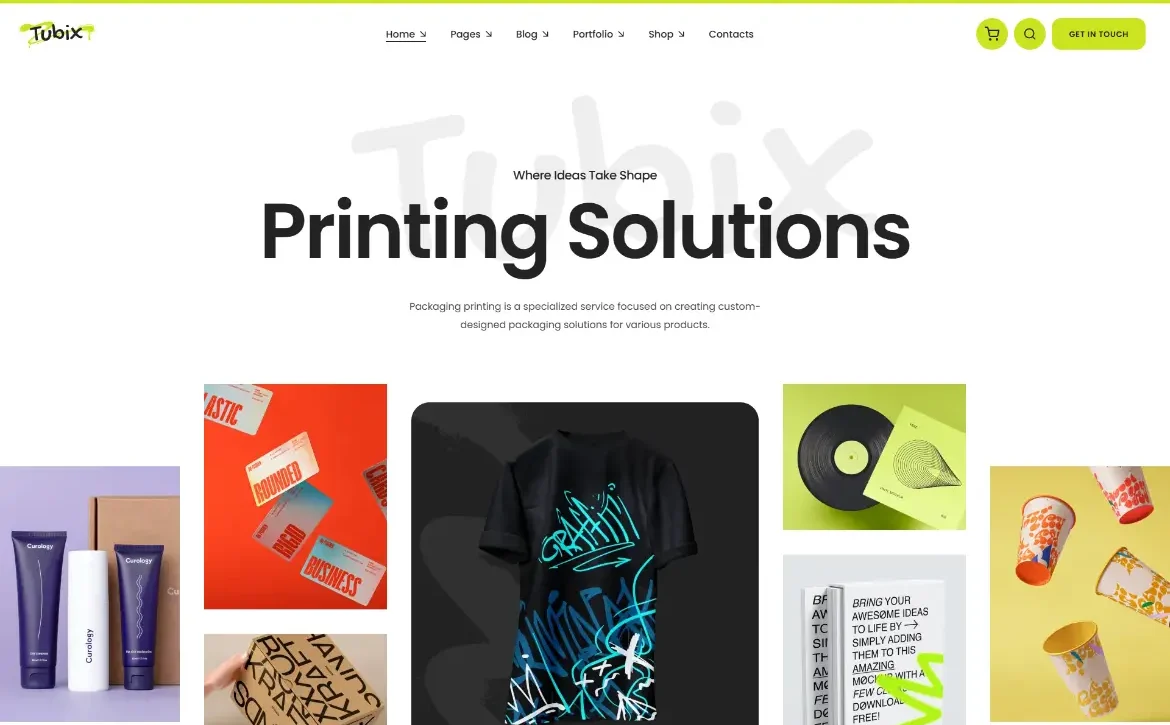 Tubix – Printing solutions WordPress Theme