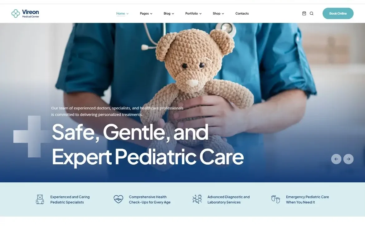 Vireon – Pediatric care WordPress Theme