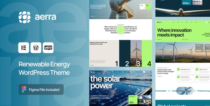 Aerra Renewable & Green Energy WordPress Theme