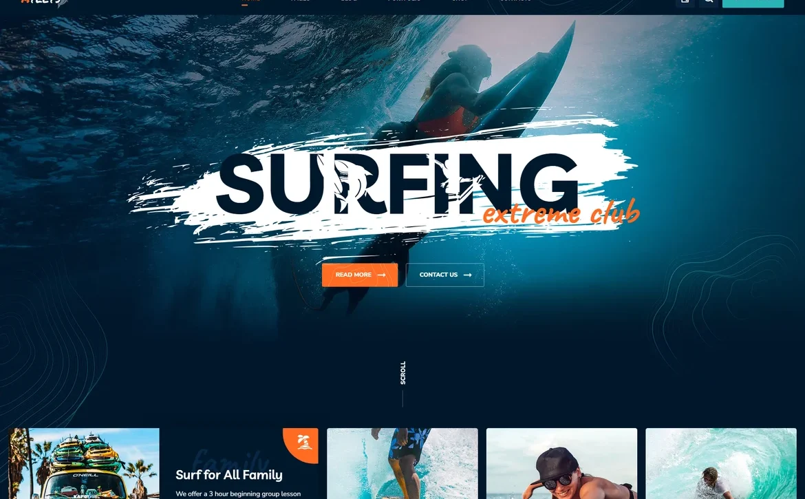 Atlets – Surfing extreme club WordPress Theme
