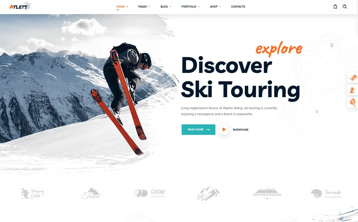 Atlets – Ski touring WordPress Theme