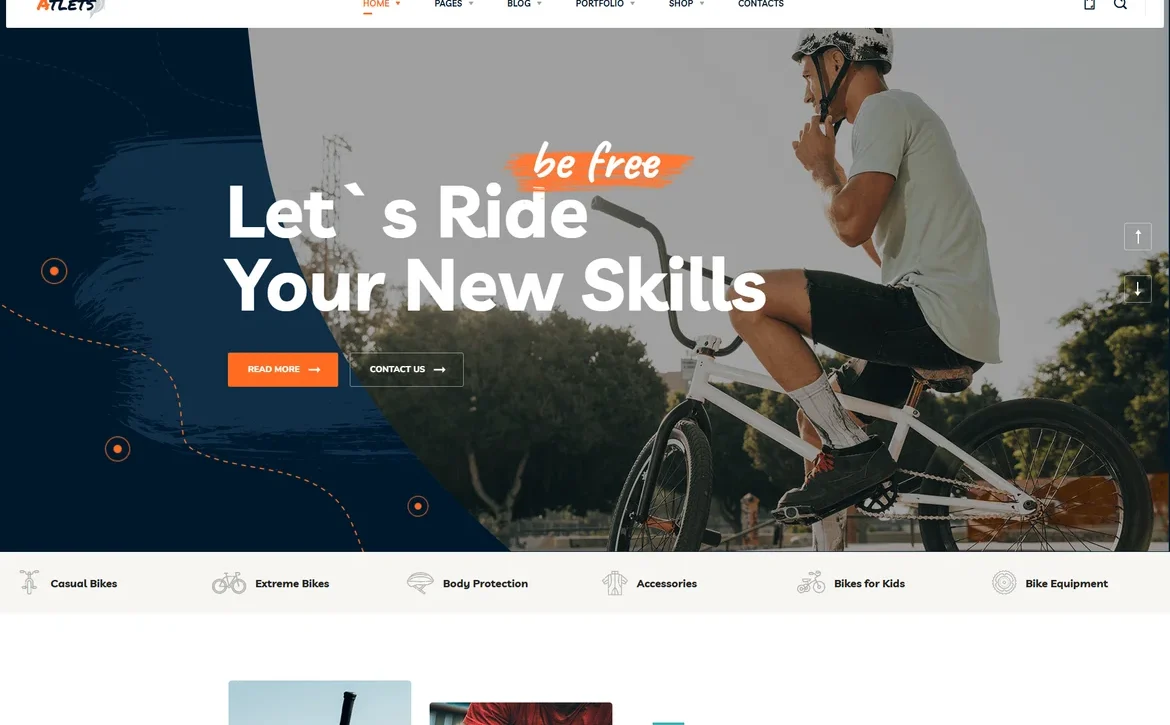 Atlets – Mountain biking WordPress Theme