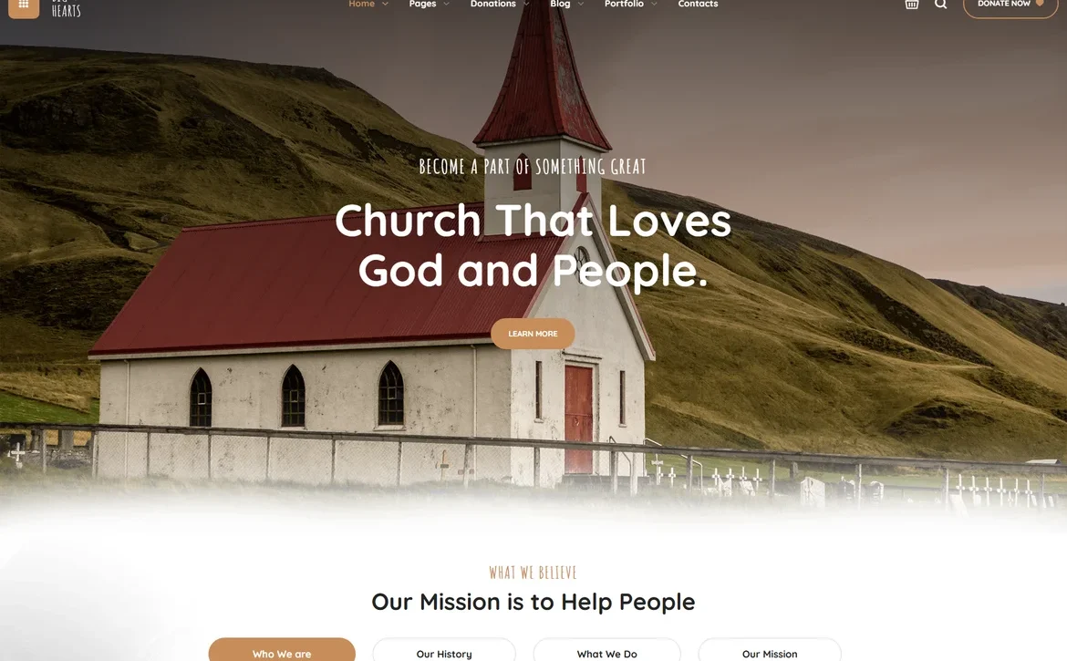 BigHearts – Church and faith community WordPress Theme