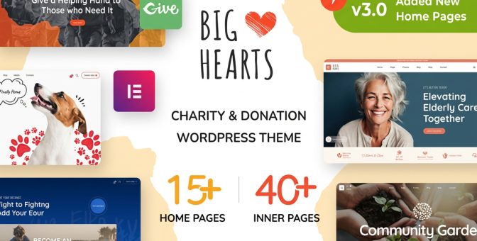 BigHearts Charity & Donation WordPress Theme