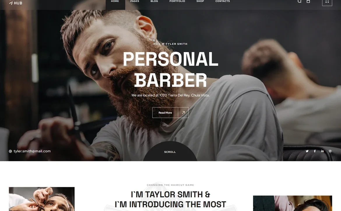 BladeHub – Personal barber WordPress Theme