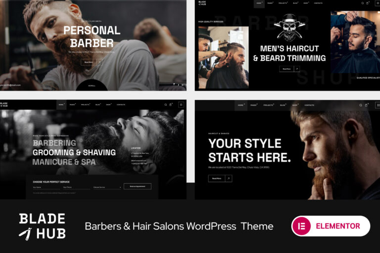 BladeHub – Barber Shop & Hairdressers WordPress Theme