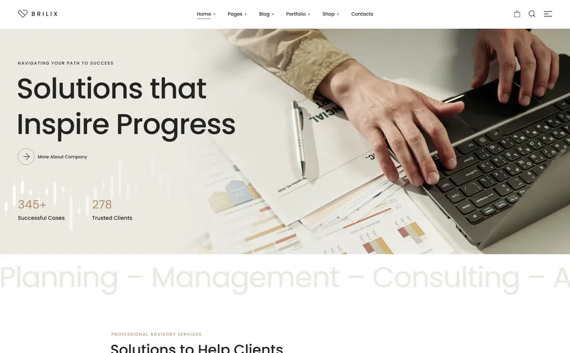 Brilix – Business progress solutions WordPress Theme