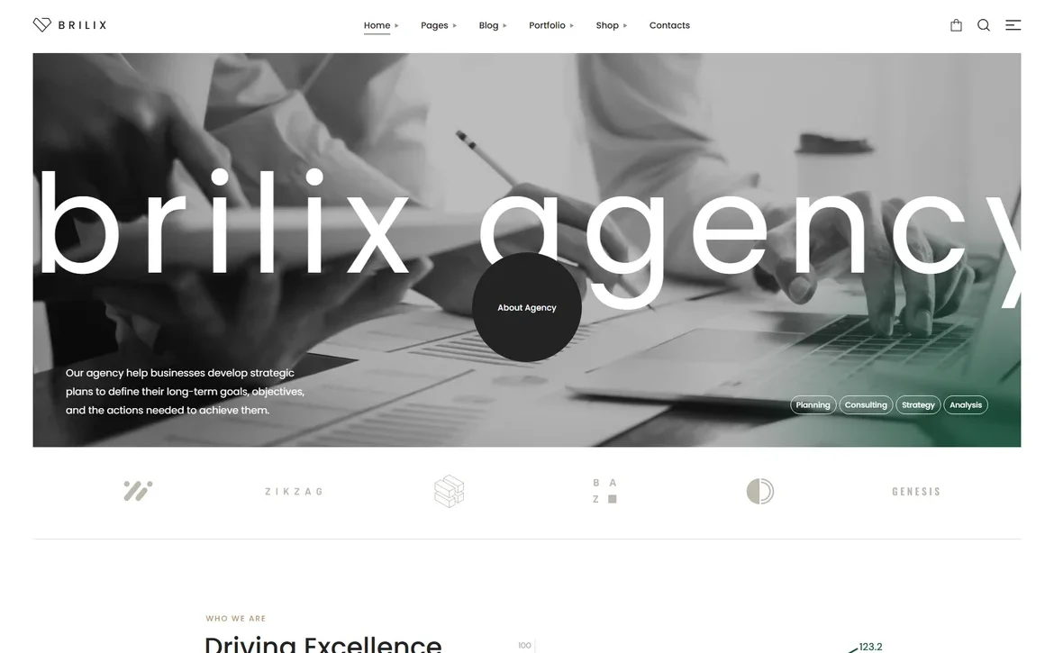Brilix – Consulting agency WordPress Theme