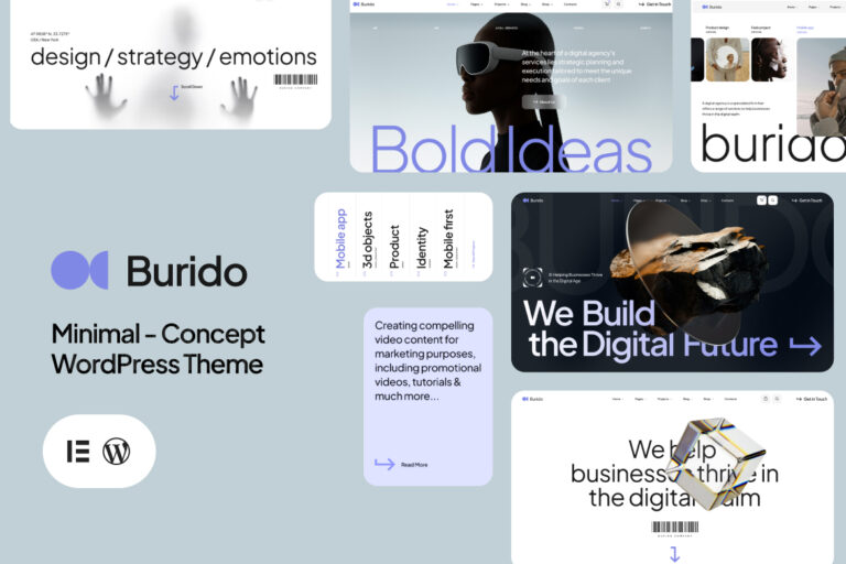 Burido – Minimal Multipurpose WordPress Theme