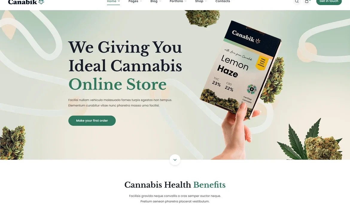 Canabik – Cannabis online store WordPress Theme
