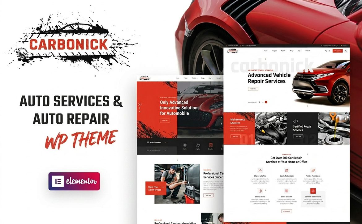 Carbonick Auto Services & Repair WordPress Theme