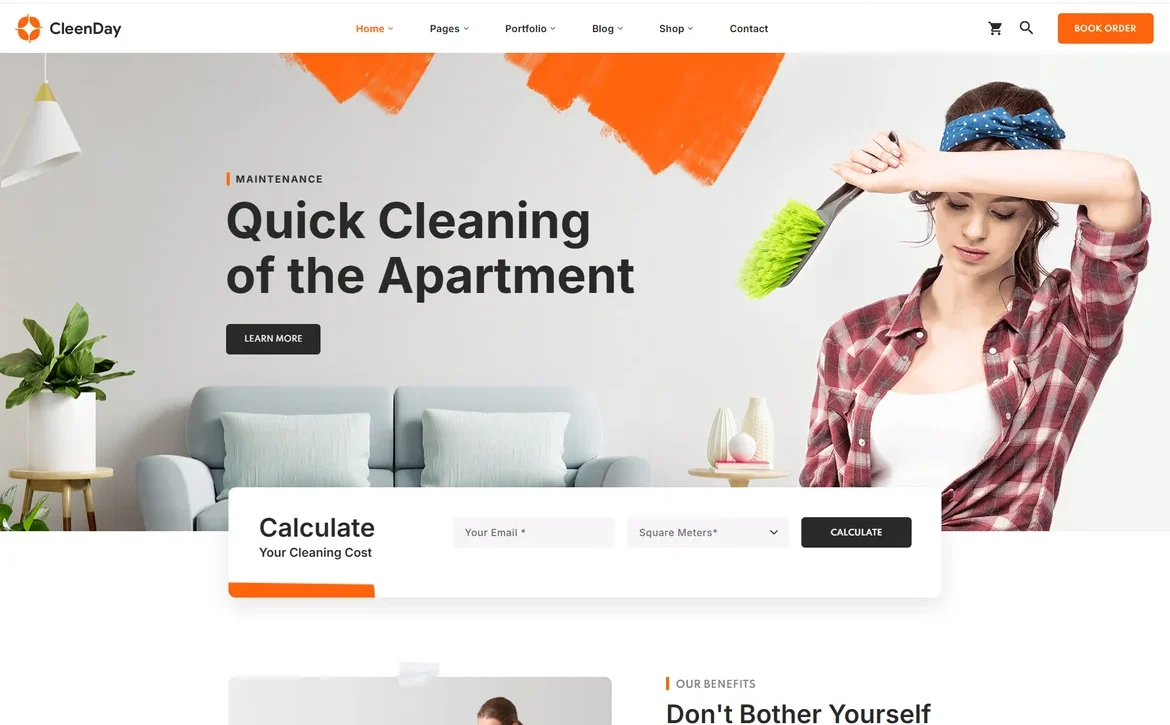 CleenDay – Apartment cleaning WordPress Theme