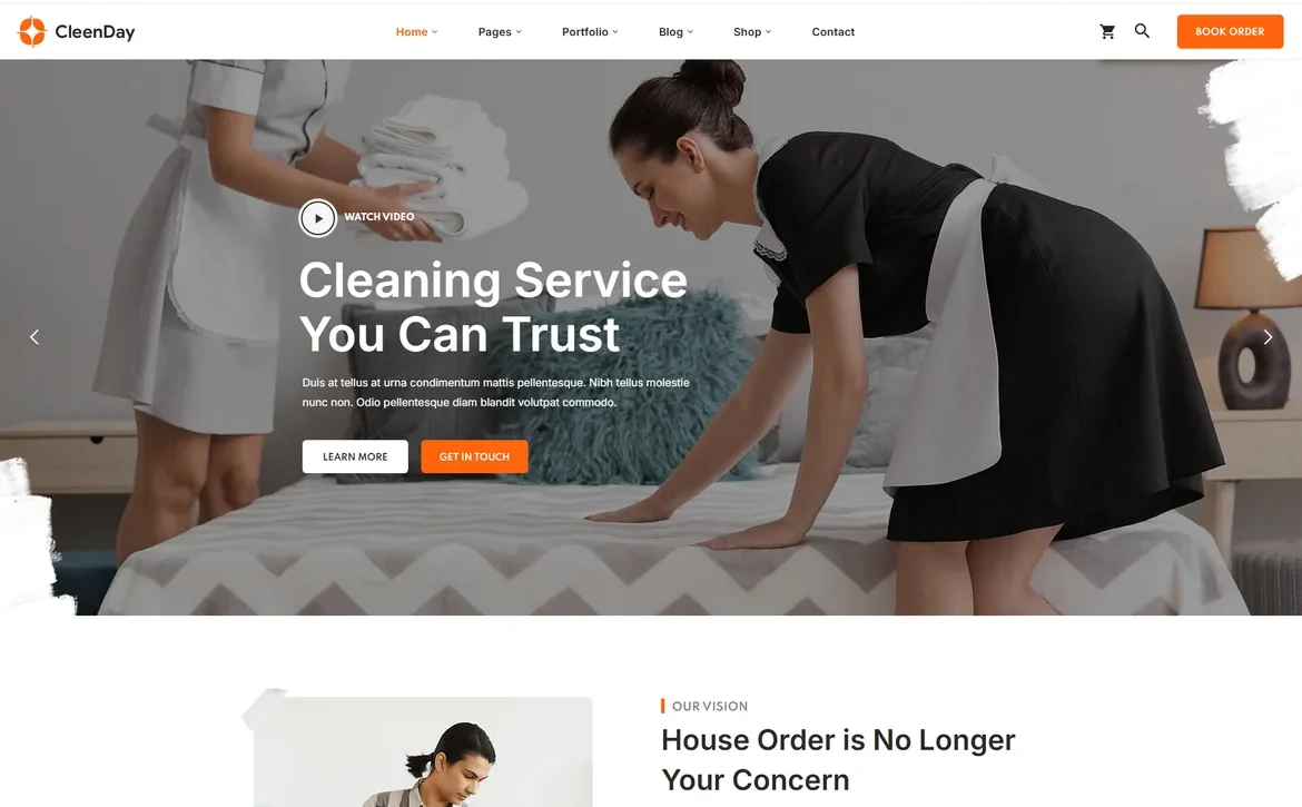 CleenDay – Trusted cleaning service WordPress Theme