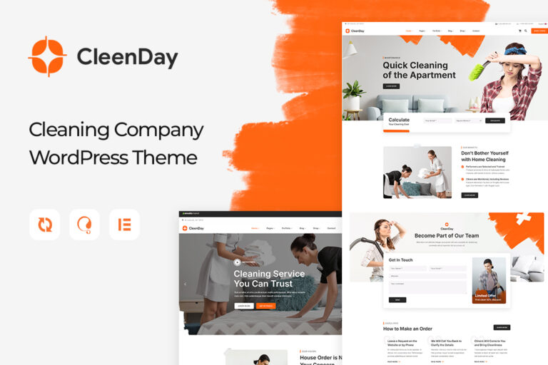 CleenDay – Cleaning Company WordPress Theme