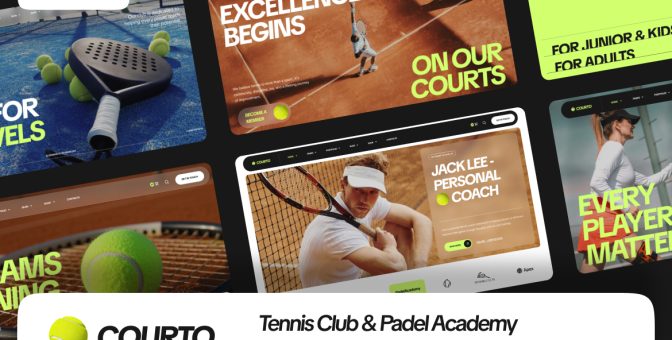 Courto Tennis and Padel WordPress theme