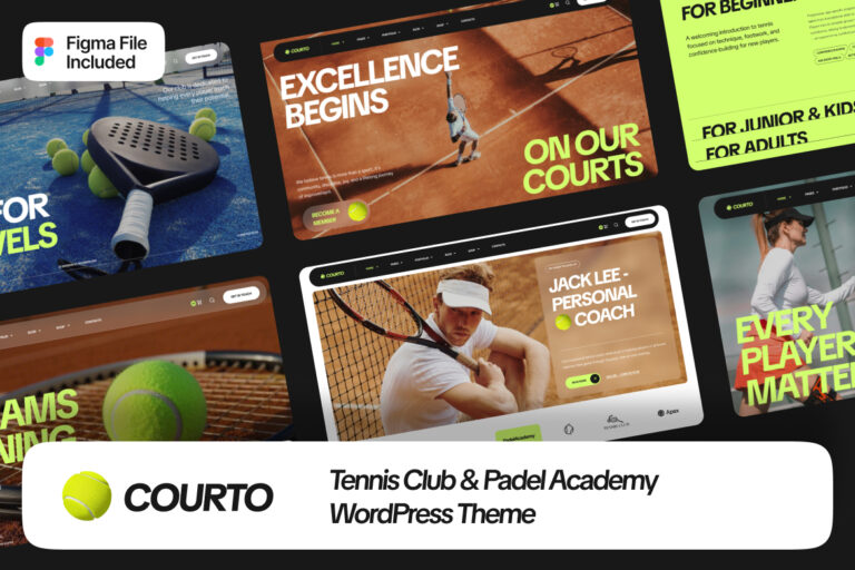 Courto – Tennis Club & Padel WordPress Theme