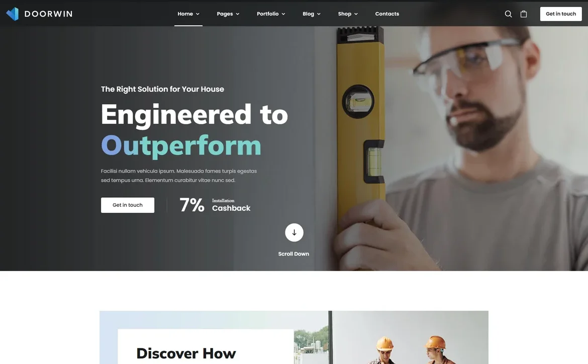 Doorwin – Window installation services WordPress Theme