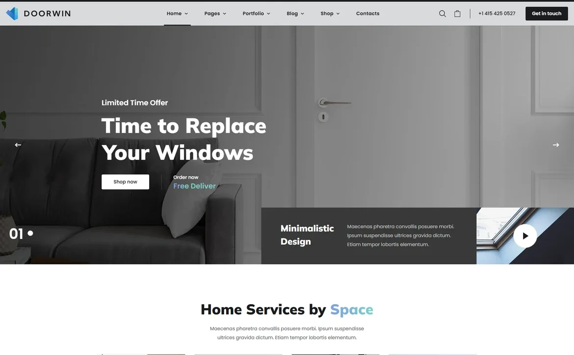 Doorwin – Window replacement WordPress Theme
