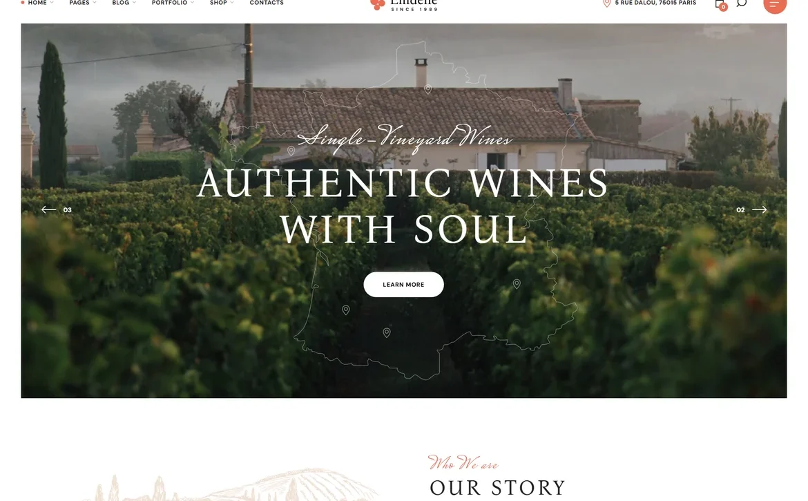 Emdene – Authentic wine WordPress Theme