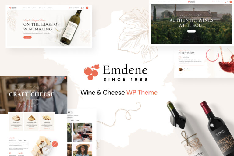 Emdene – Wine & Cheese WordPress Theme