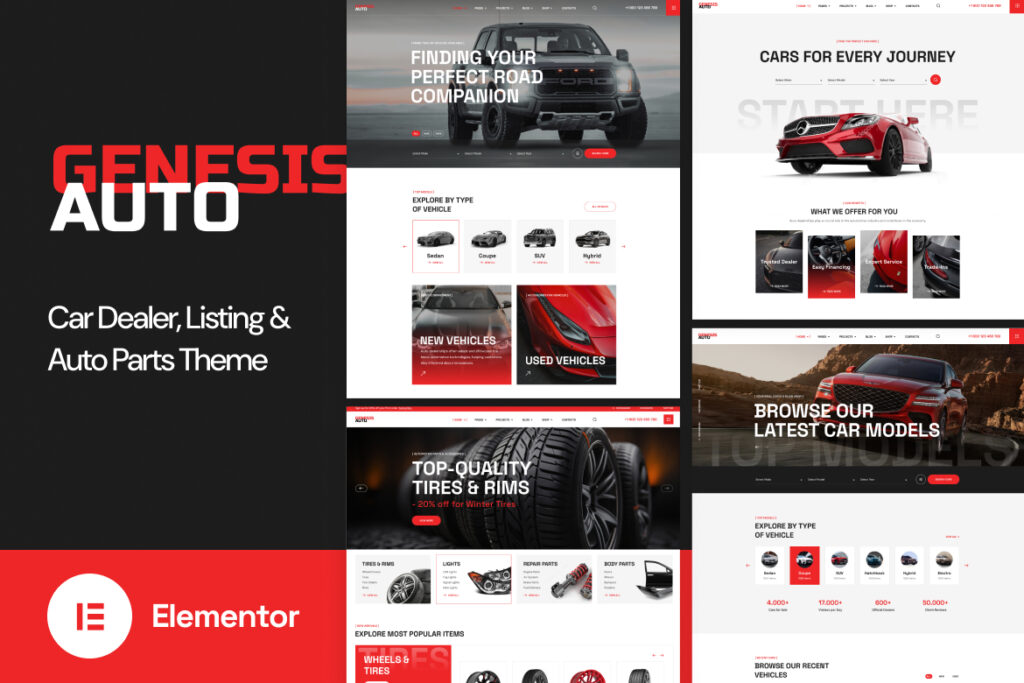GenesisAuto – Car Dealer & React Listing WordPress Theme