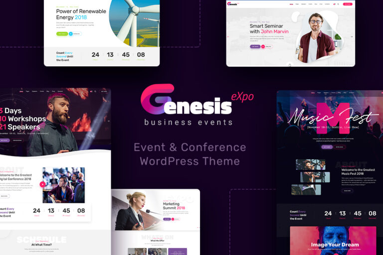 GenesisExpo – Business Events & Conference WordPress Theme