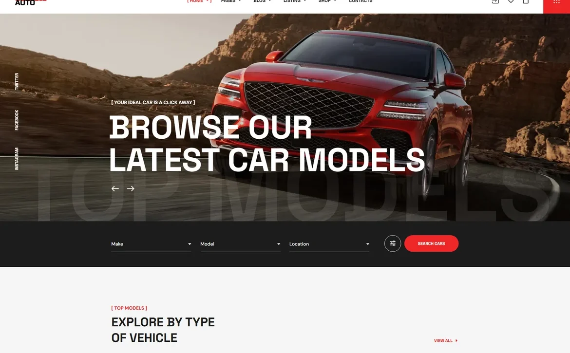 GenesisAuto – Car models browsing WordPress Theme