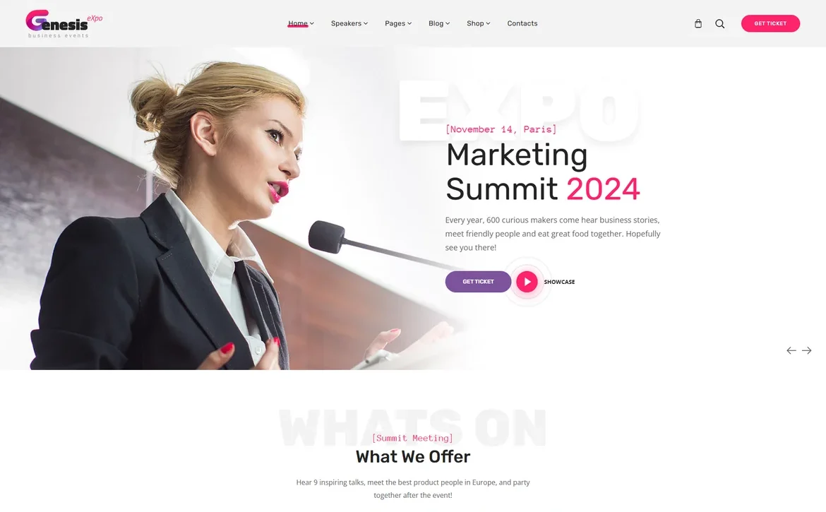 GenesisExpo – Marketing summit WordPress Theme