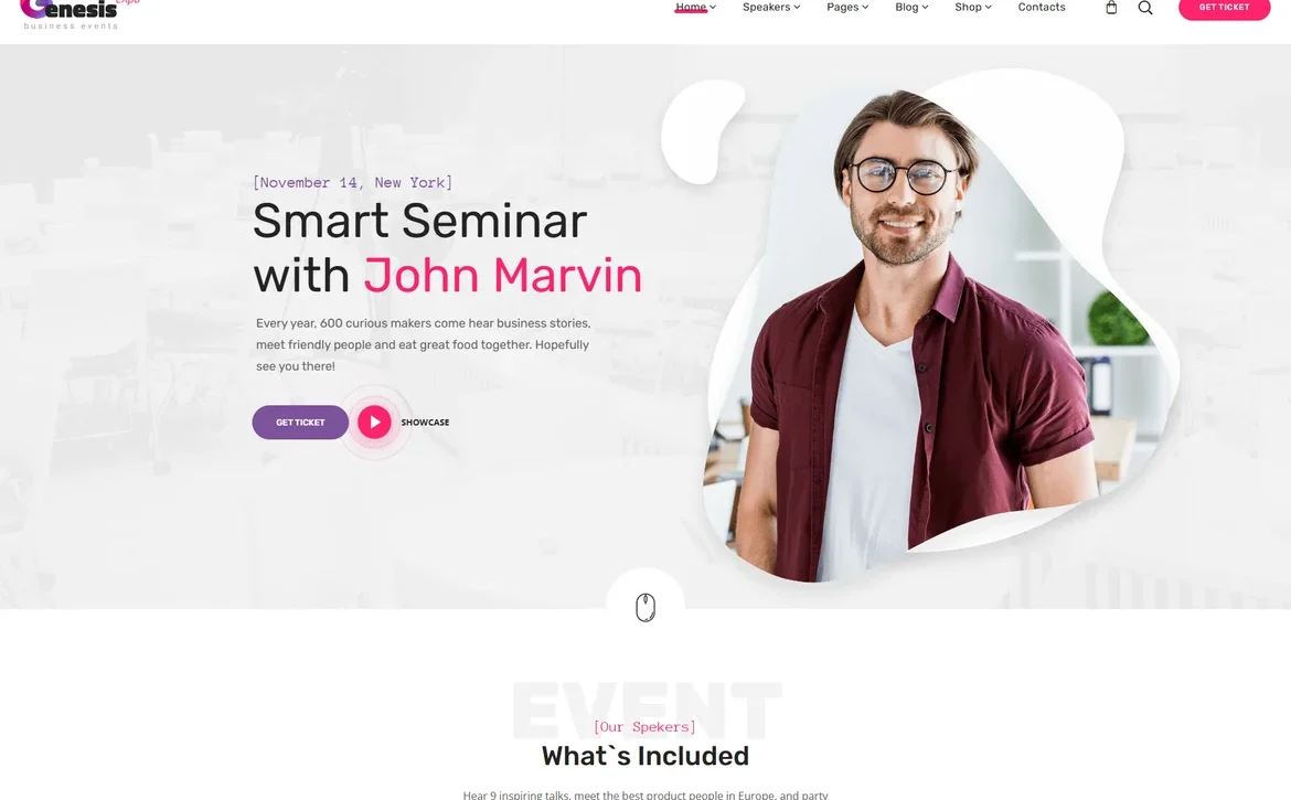 GenesisExpo – Business seminar WordPress Theme