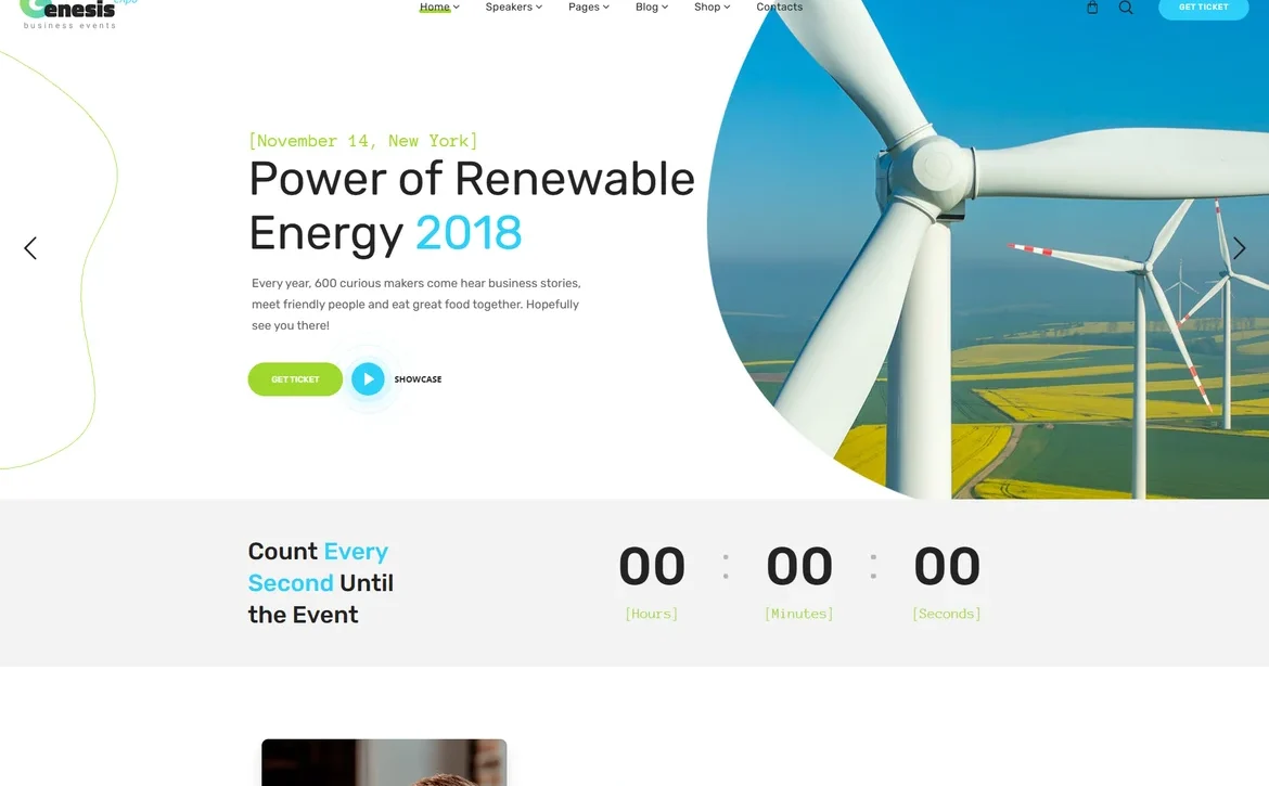GenesisExpo – Renewable energy event WordPress Theme