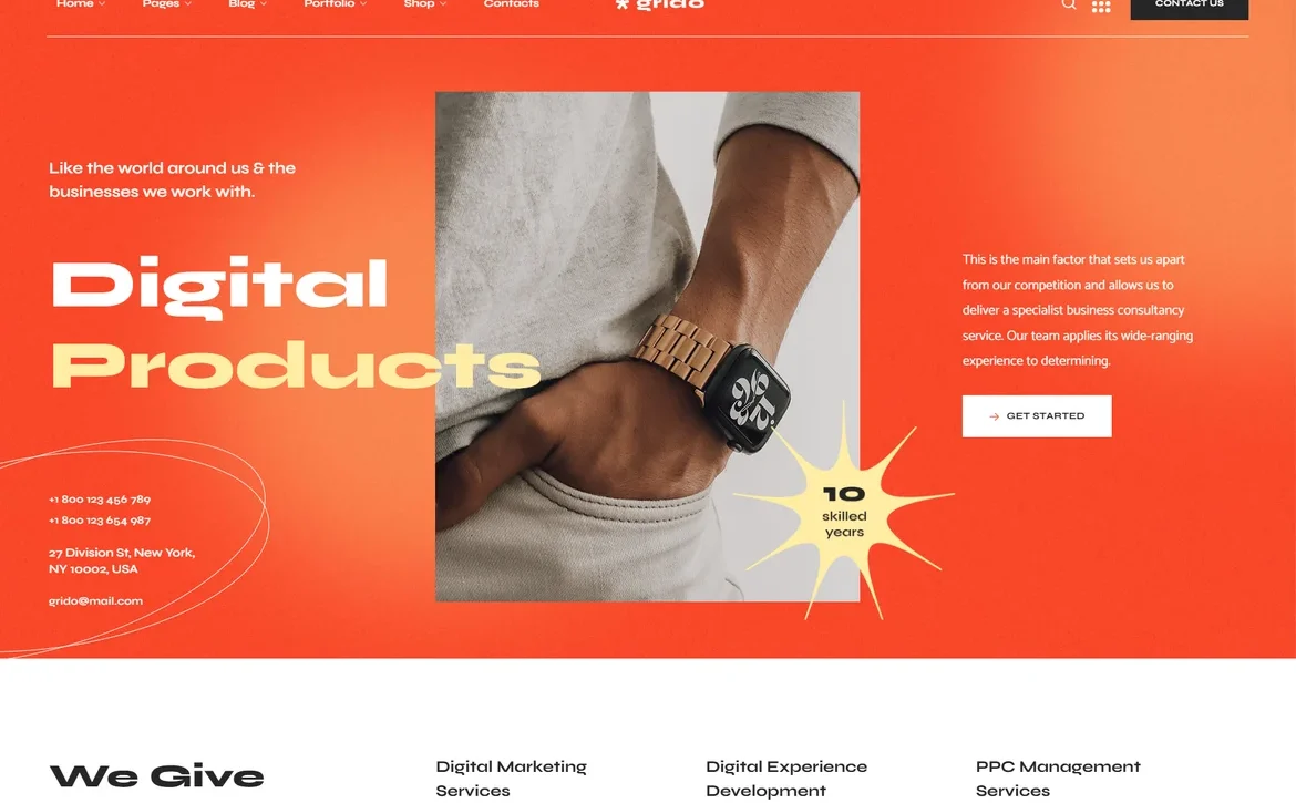 Grido – Digital products WordPress Theme