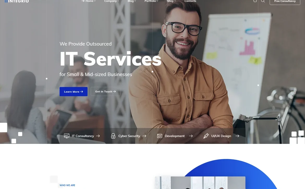 Integrio – IT services WordPress Theme