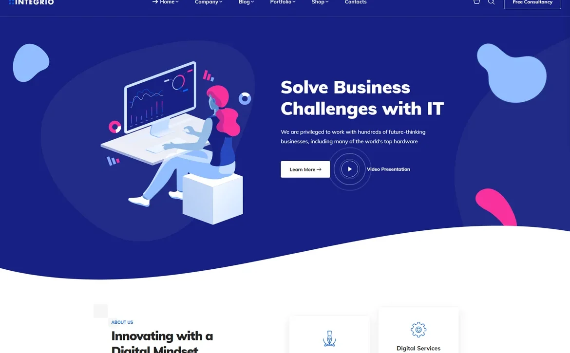 Integrio – Business IT solutions WordPress Theme