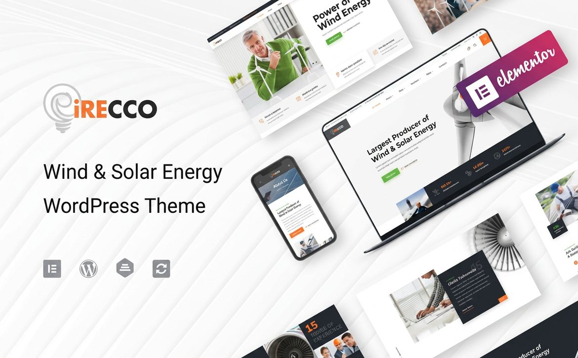 iRecco Wind & Solar Energy WordPress Theme