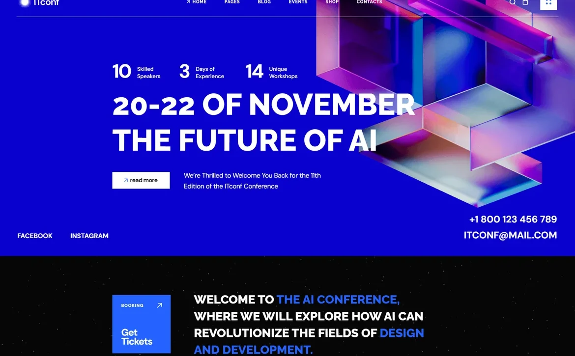 ITConf – AI future conference WordPress Theme