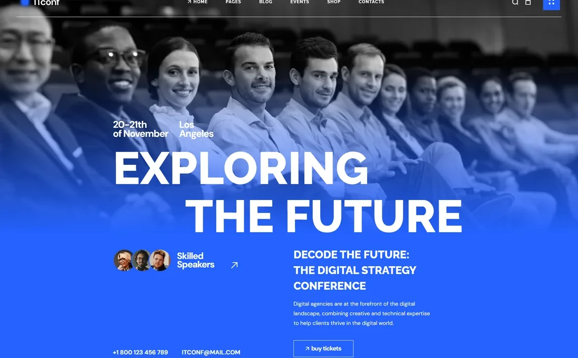 ITConf – Digital strategy conference WordPress Theme