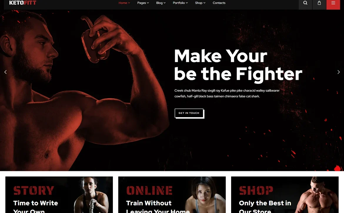 Ketofitt – Fighter training WordPress Theme